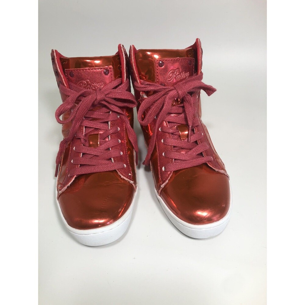 Pastry Pop Women's Sz 7 M Shiny Red Patent  High-Top Sneaker Dance Shoe